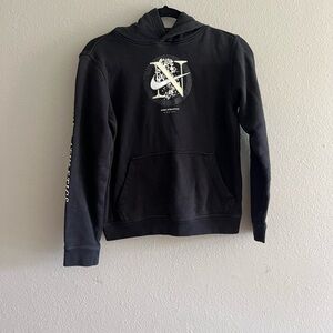 Nike Black Sweatshirt Hoodie with Graphic Design